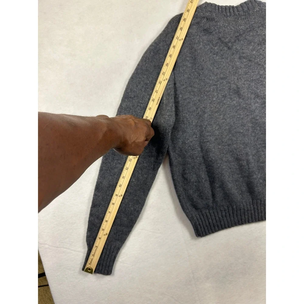 Vintage Hill & Archer Mens Large Wool Blend Crewneck Sweater Gray